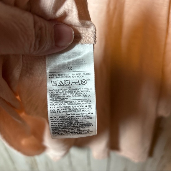 Old Navy Size 3X Light Pink FORCE OF NATURE Graphic Short Sleeve Womens Top NWT! - Picture 15 of 15